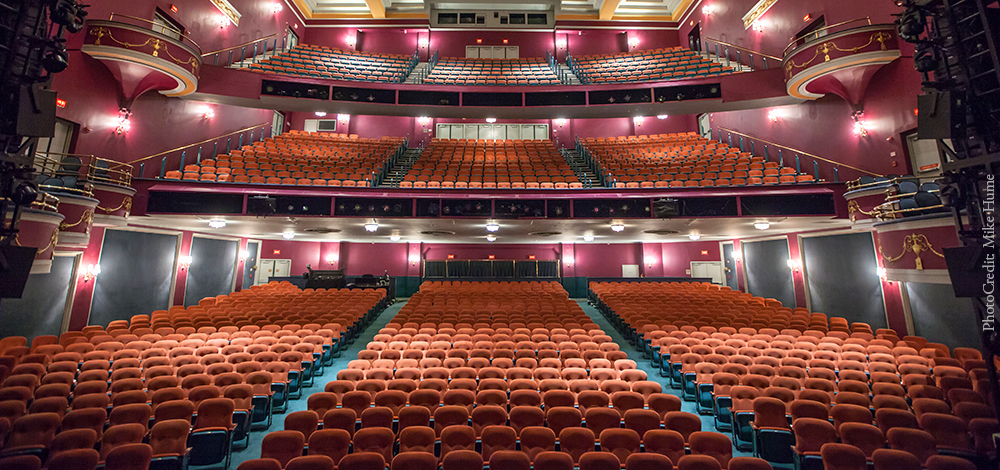 The National Theatre interior venue picture of seats.